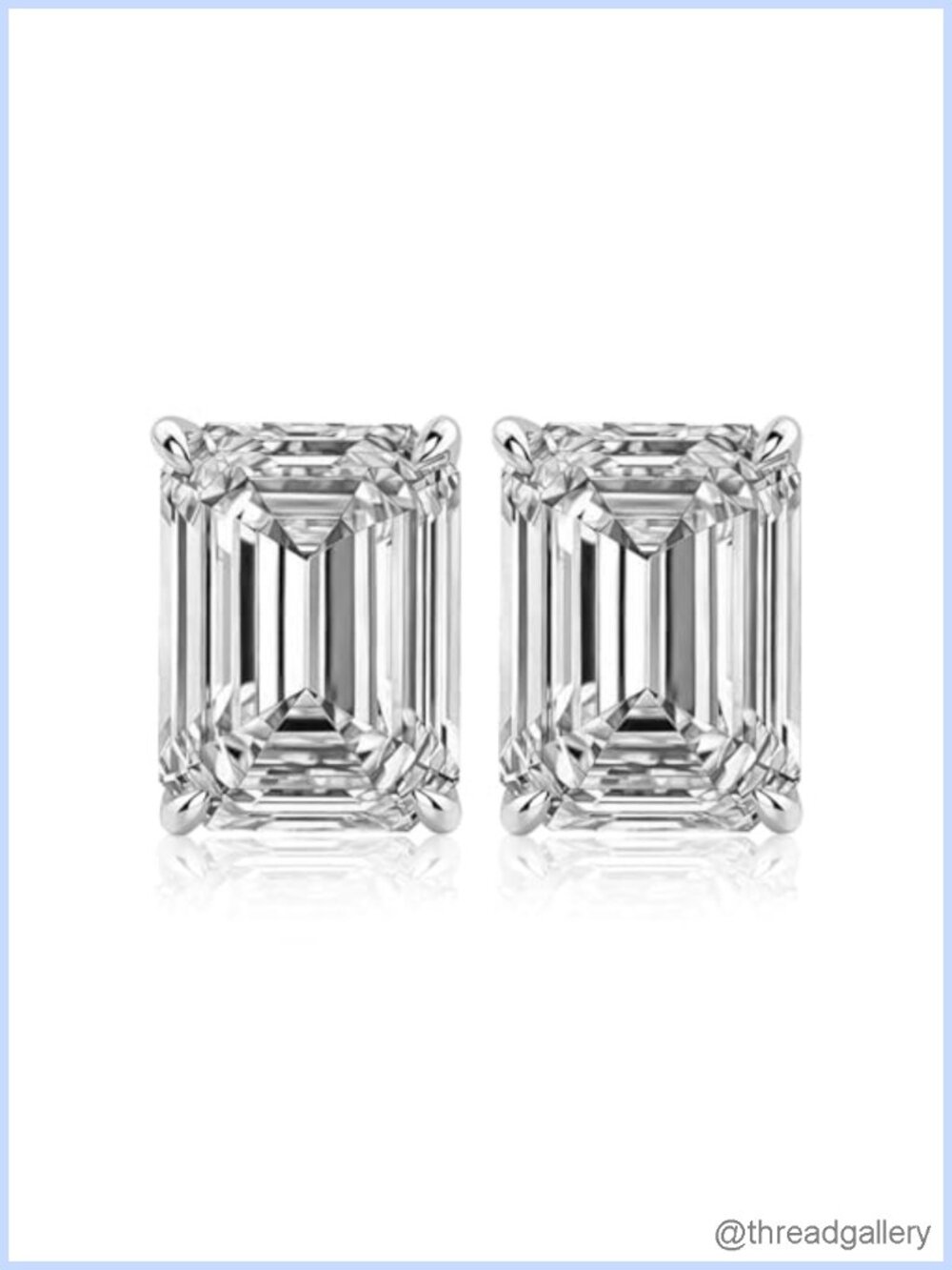 Cushion Cut Cubic Zirconia Stud Earrings in Sterling Silver